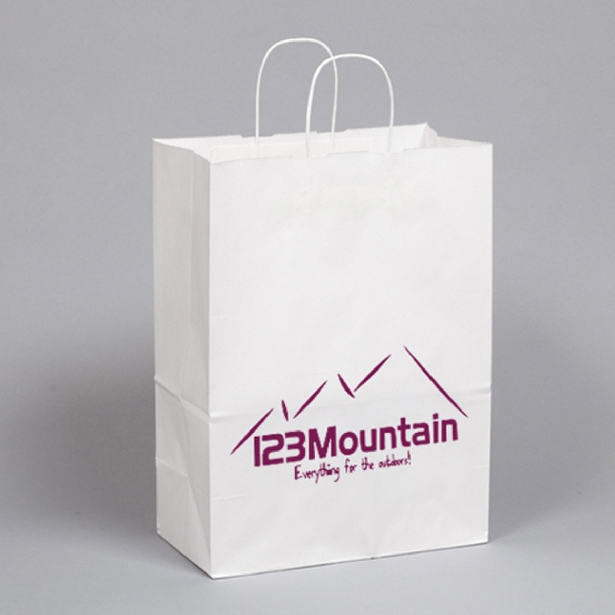 White Kraft Paper Custom PRINTED Sh